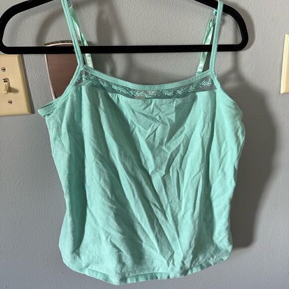 Coldwater Creek Thin Strape Adjustable Strape Cami Aqua Size M - Picture 4 of 8